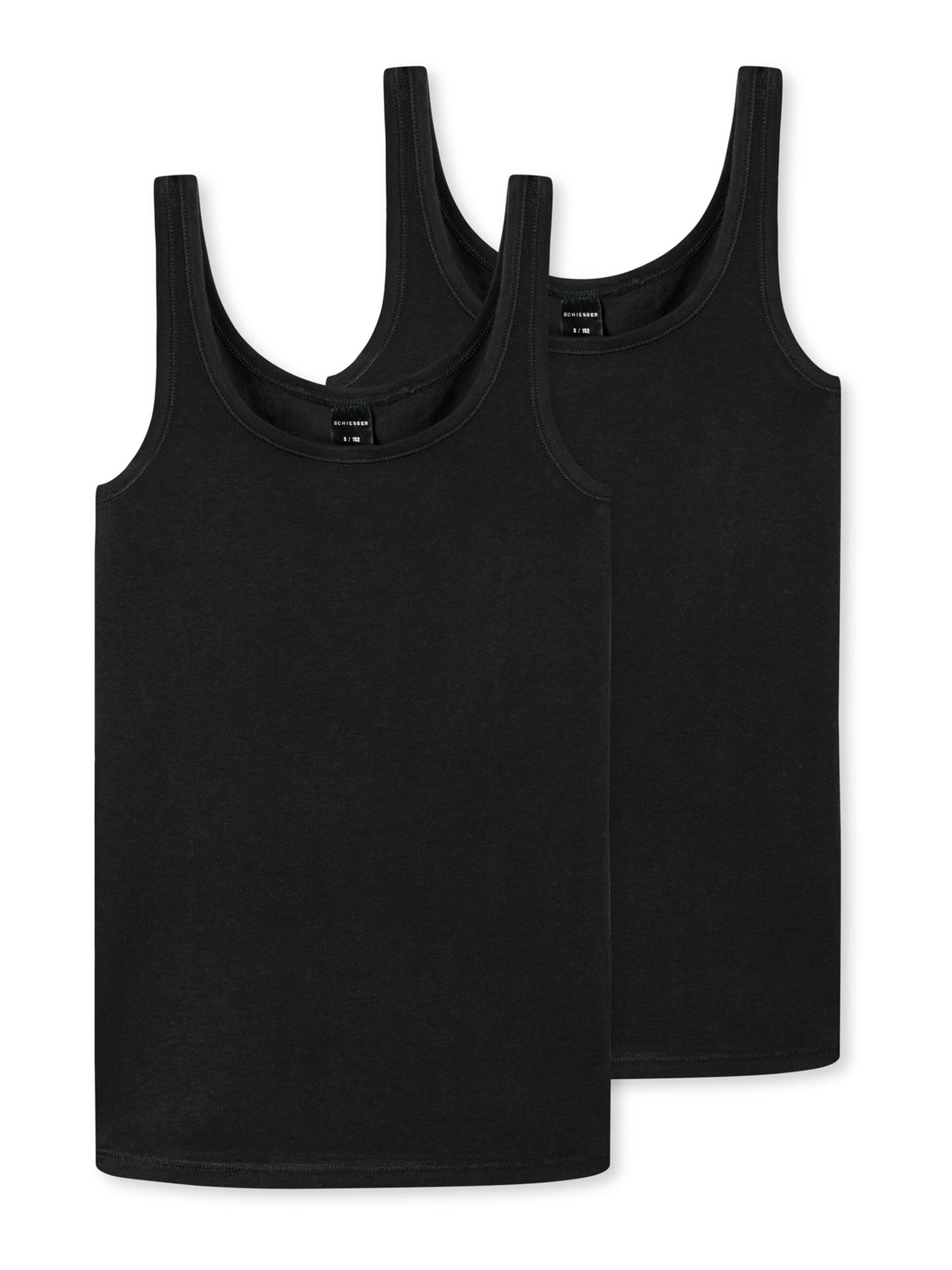 Maillot de corps SCHIESSER en noir : devant