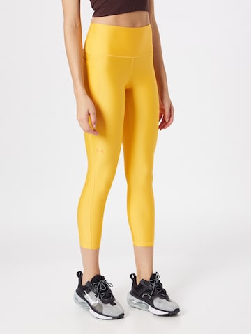 UNDER ARMOUR Skinny Sportbroek in Geel: voorkant