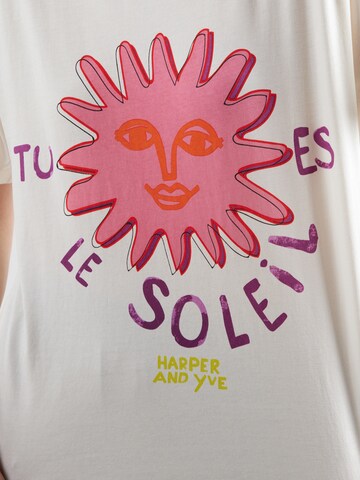 T-shirt 'Le Soleil' Harper & Yve en beige