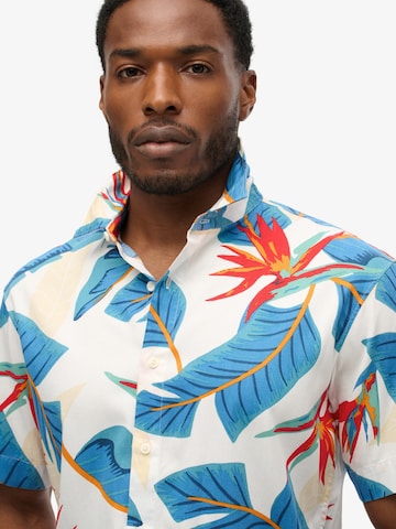 Comfort fit Camicia 'Hawaiian Resort' di Superdry & Co in bianco