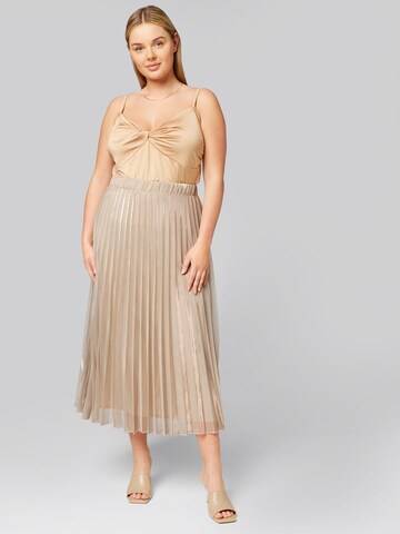 Guido Maria Kretschmer Curvy Skirt 'Guya' in Beige