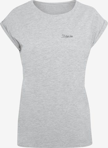 Merchcode Shirt 'Just Love' in Grey: front