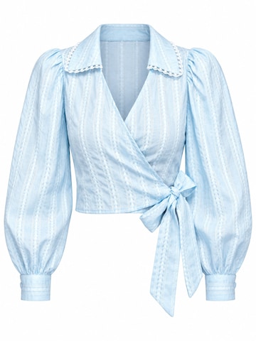 Ombre Bluse in Blau: Vorderseite