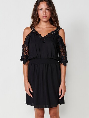 Robe KOROSHI en noir : devant