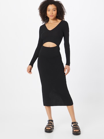 Calvin Klein Knitted dress in Black: front