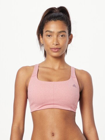 ADIDAS SPORTSWEAR Bustier Športni nederček 'Coreflow Medium-Support' | roza barva: sprednja stran