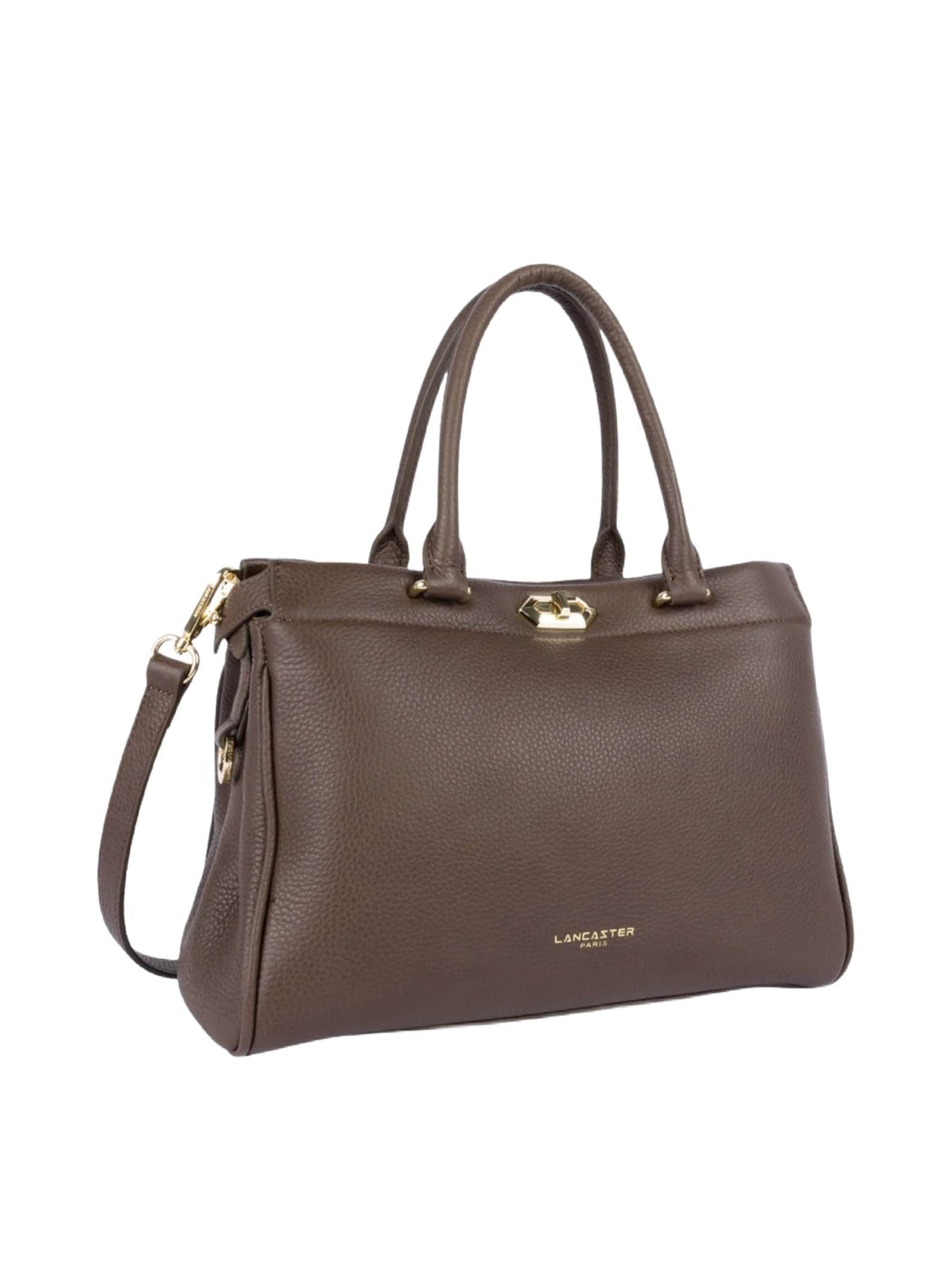 LANCASTER Paris - Bolso de mano 'Lancaster Sac cabas main Avec fermoir Mademoiselle ROMY Marron' en marrón