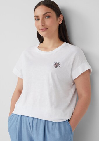 s.Oliver Shirt in Wit: voorkant
