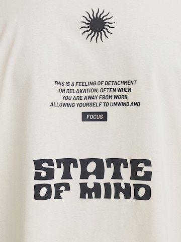 BLEND Shirt ' BHKyle Backprint ' in Beige