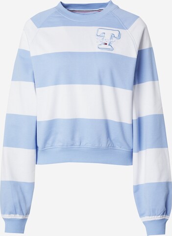 Sweat-shirt Tommy Jeans en bleu : devant