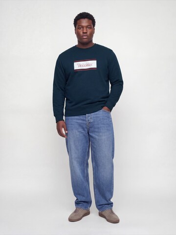 Jack & Jones Plus Sweatshirt 'JJBUSTER' in Blue