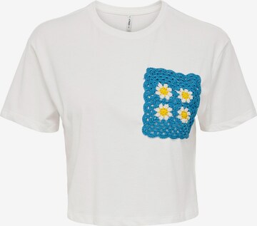 ONLY Shirt 'Woodstock' in Wit: voorkant