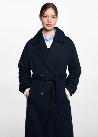 MANGO TEEN Coat in Blue: front