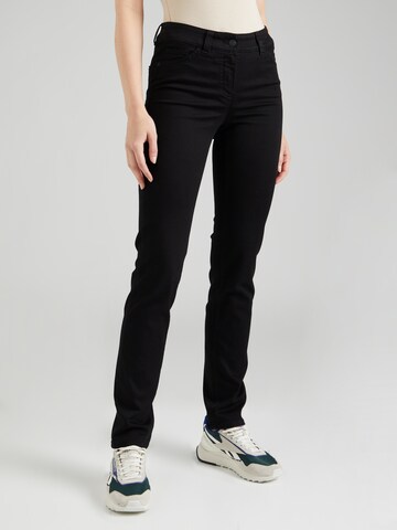 GERRY WEBER Slimfit Jeans 'Best4me' in Zwart: voorkant