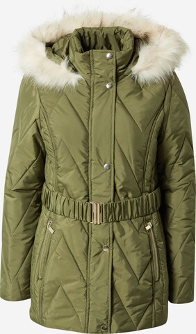 Dorothy Perkins Winterjas in Groen: voorkant