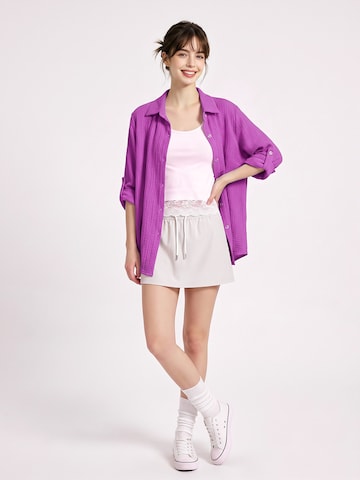 TorWeit Oversizeshirt 'Essential Cotton Shirt'‌‌‌ in Lila
