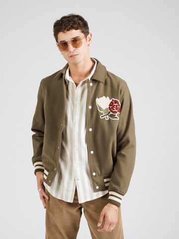Les Deux Jacke 'Felipe Varsity' in Grün