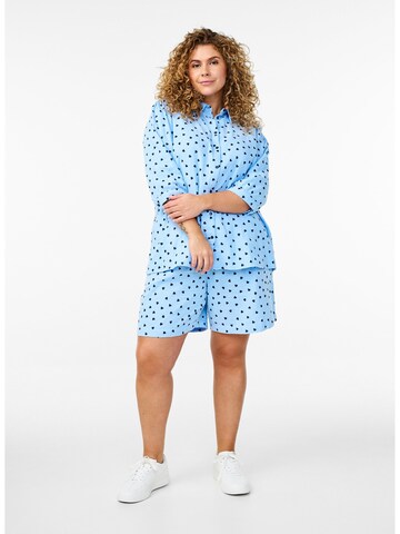 Zizzi Regular Trousers 'Vviva' in Blue