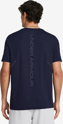 UNDER ARMOUR Functioneel shirt 'Seamless Grid' in Blauw
