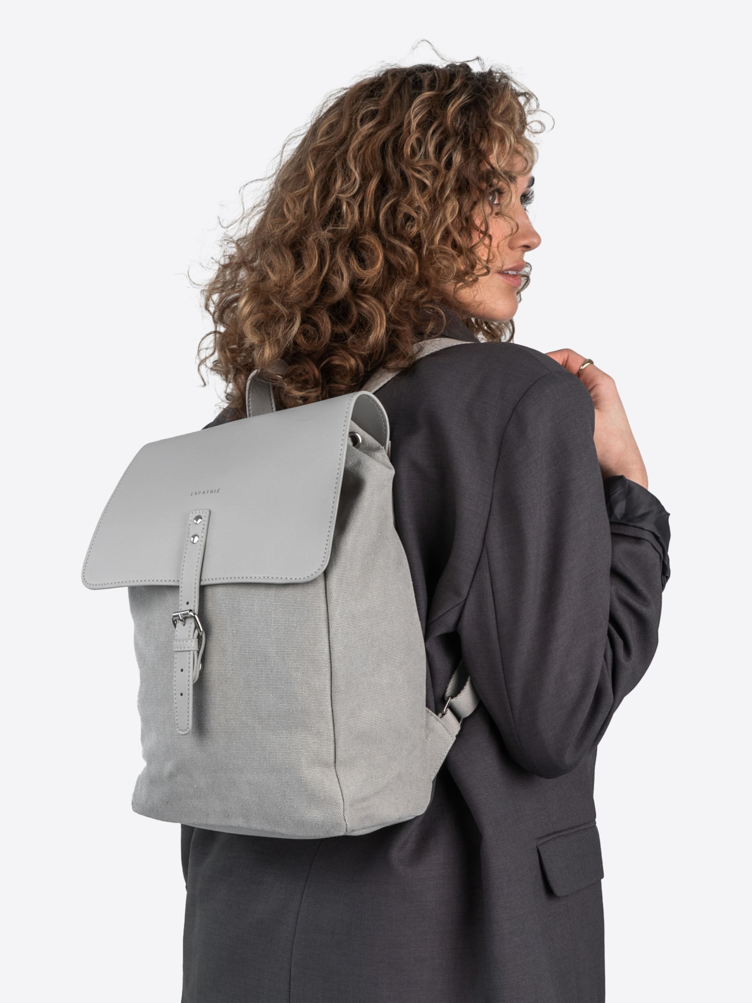 Expatrie Rugzak Anouk in Offwhite Wit Gemeleerd ABOUT YOU