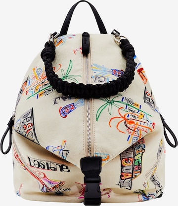 Sac à dos Desigual en beige : devant