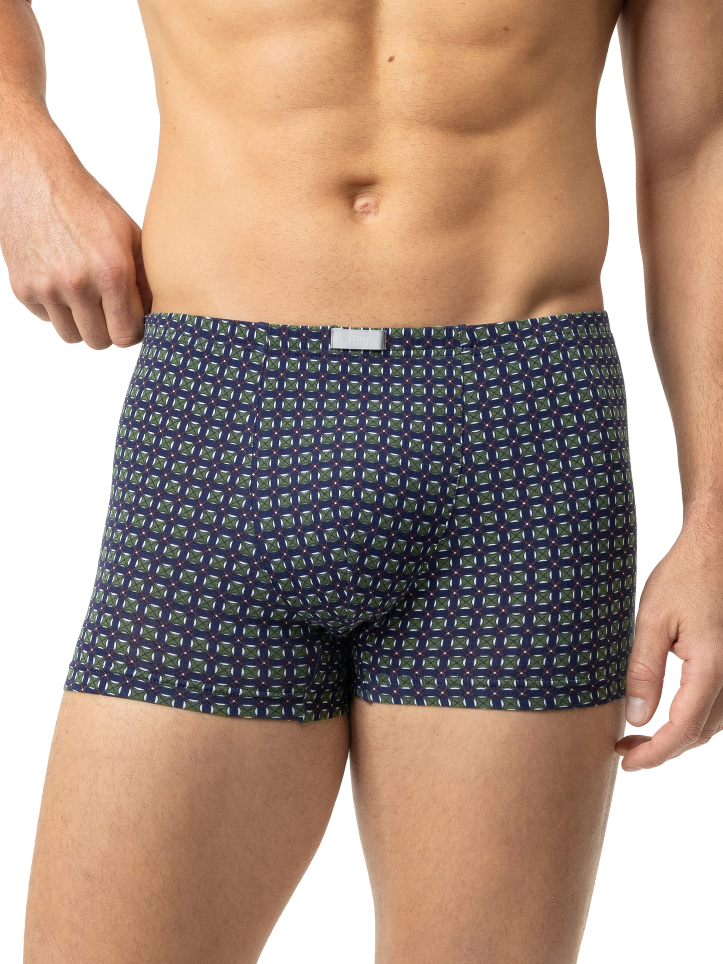 Mey Boxershorts 'Evening Geo' in Blauw: voorkant