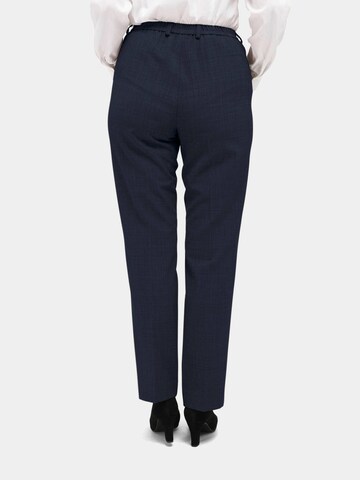 Goldner Regular Trousers with creases 'Louisa' in Blue