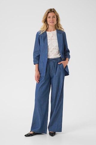 Wide Leg Pantalon 'Tallie' Cream en bleu