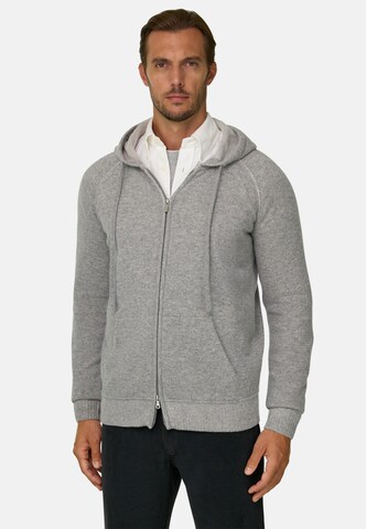 Boggi Milano Sweatvest in Grijs: voorkant