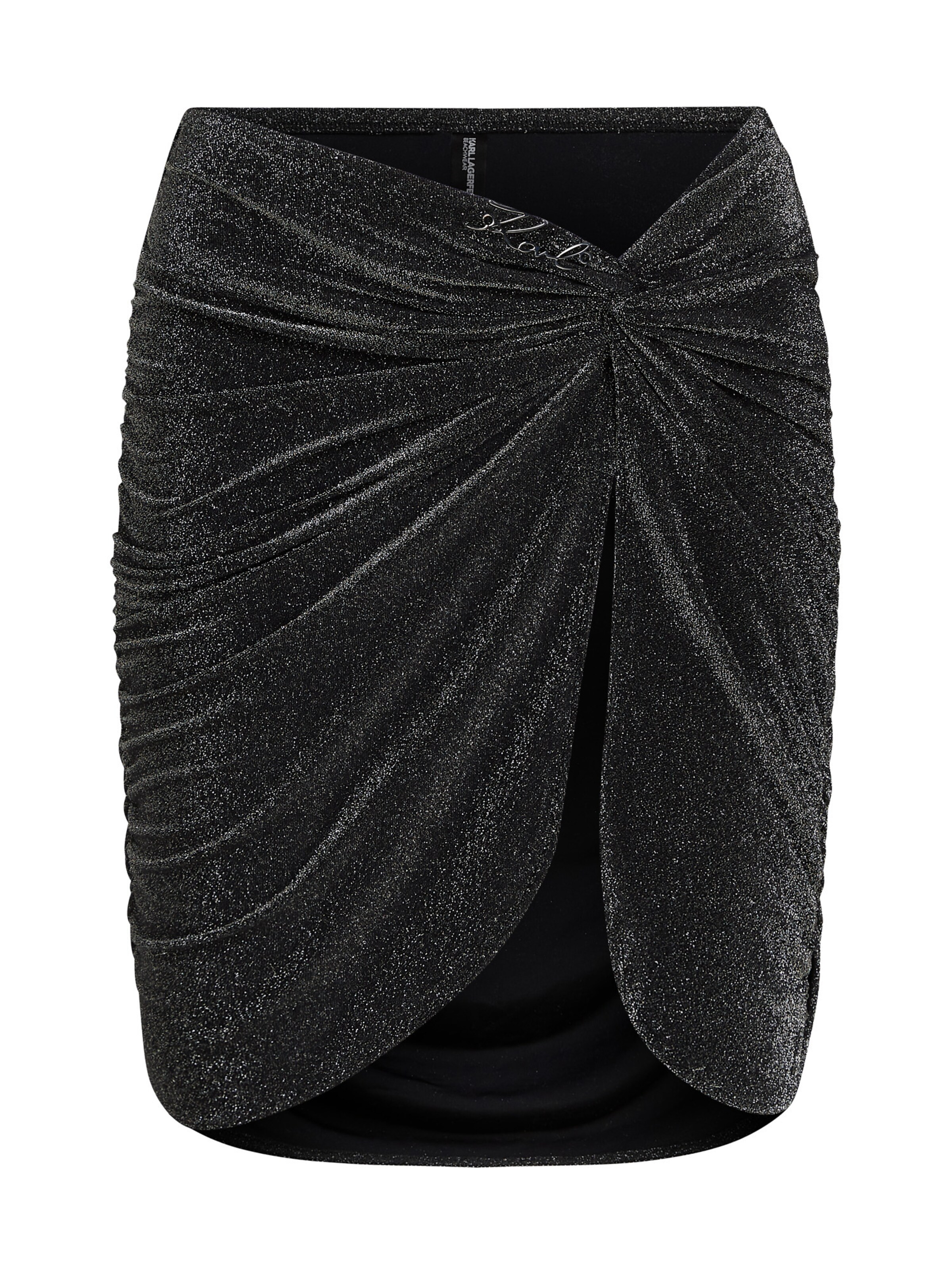 melns Karl Lagerfeld Pludmales dvielis: no priekšpuses