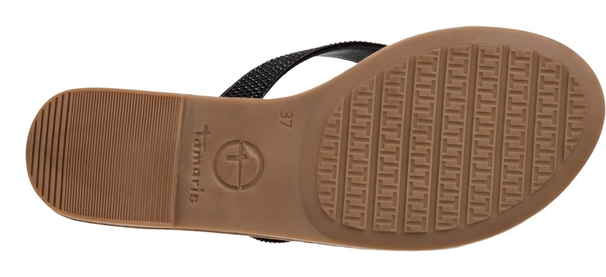 Tamaris Ujjelválasztó-pántos szandál - fekete