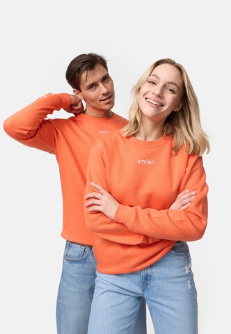 smiler. Sweatshirt dude. in Orange: Vorderseite