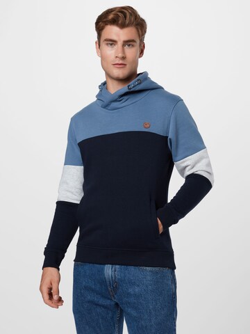 INDICODE JEANS Sweatshirt 'Olson' in Blauw: voorkant