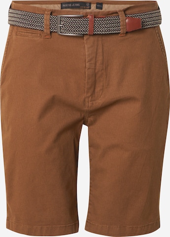 INDICODE JEANS Regular Chino Pants 'Brio' in Brown: front