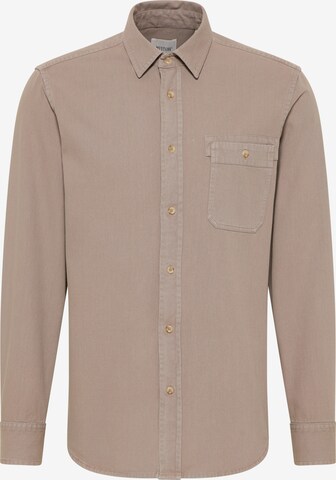 MUSTANG Regular fit Button Up Shirt in Brown: front