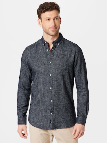 Only & Sons Regular fit Button Up Shirt 'Arlo' in Black: front