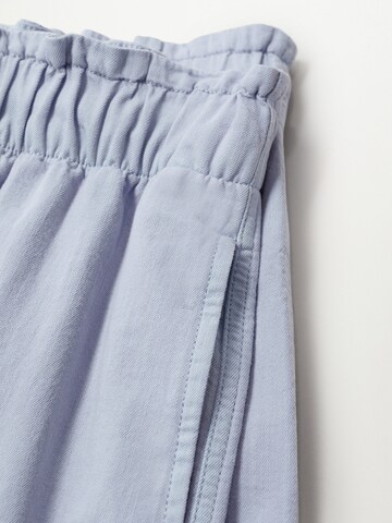 MANGO Wide Leg Shorts 'CORDI' in Blau