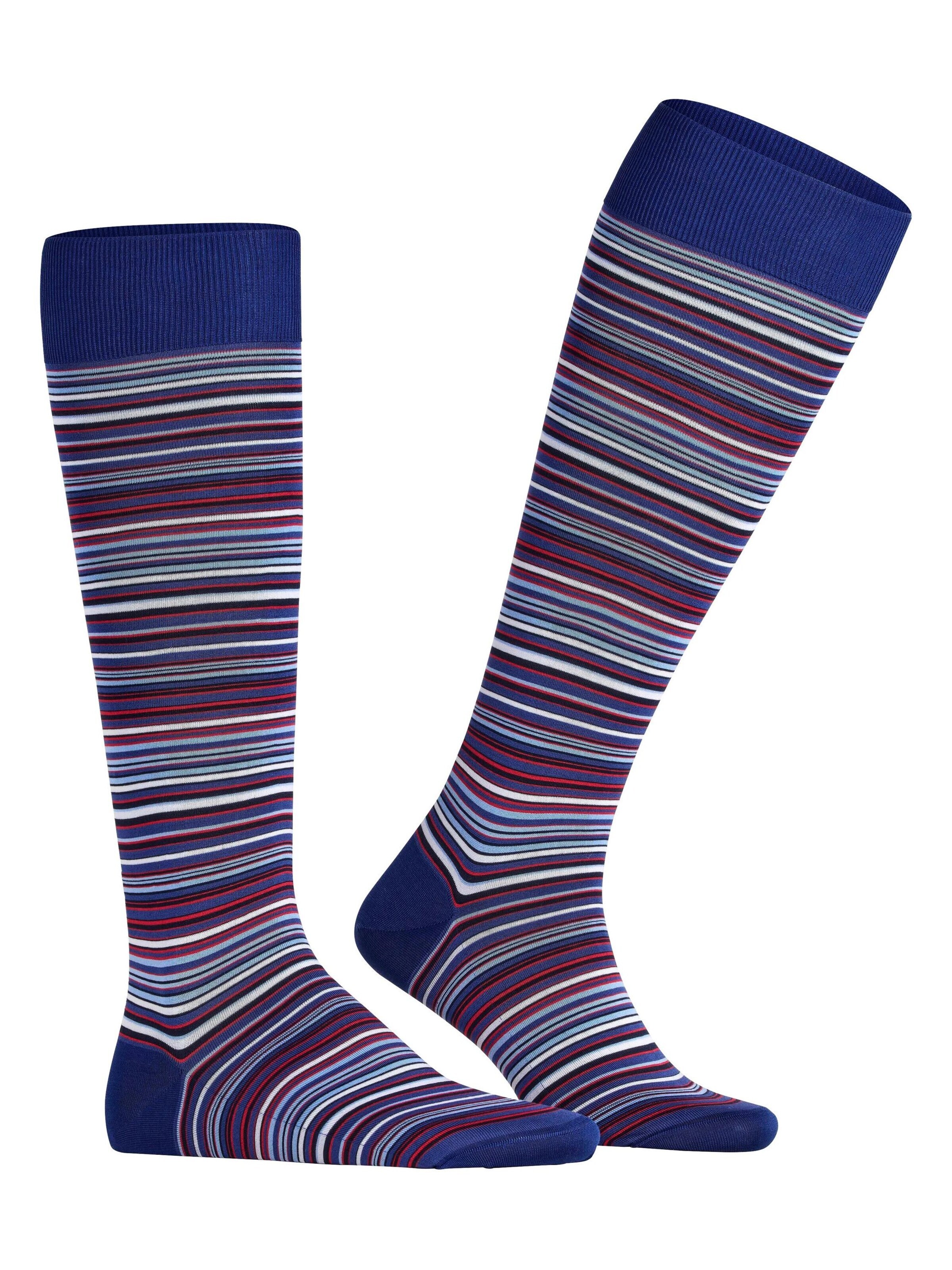 FALKE Knee High Socks 'Microblock' in Blue