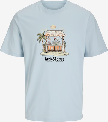 Jack & Jones Plus T-Shirt 'JORSKULL COAST' in Blau: Vorderseite