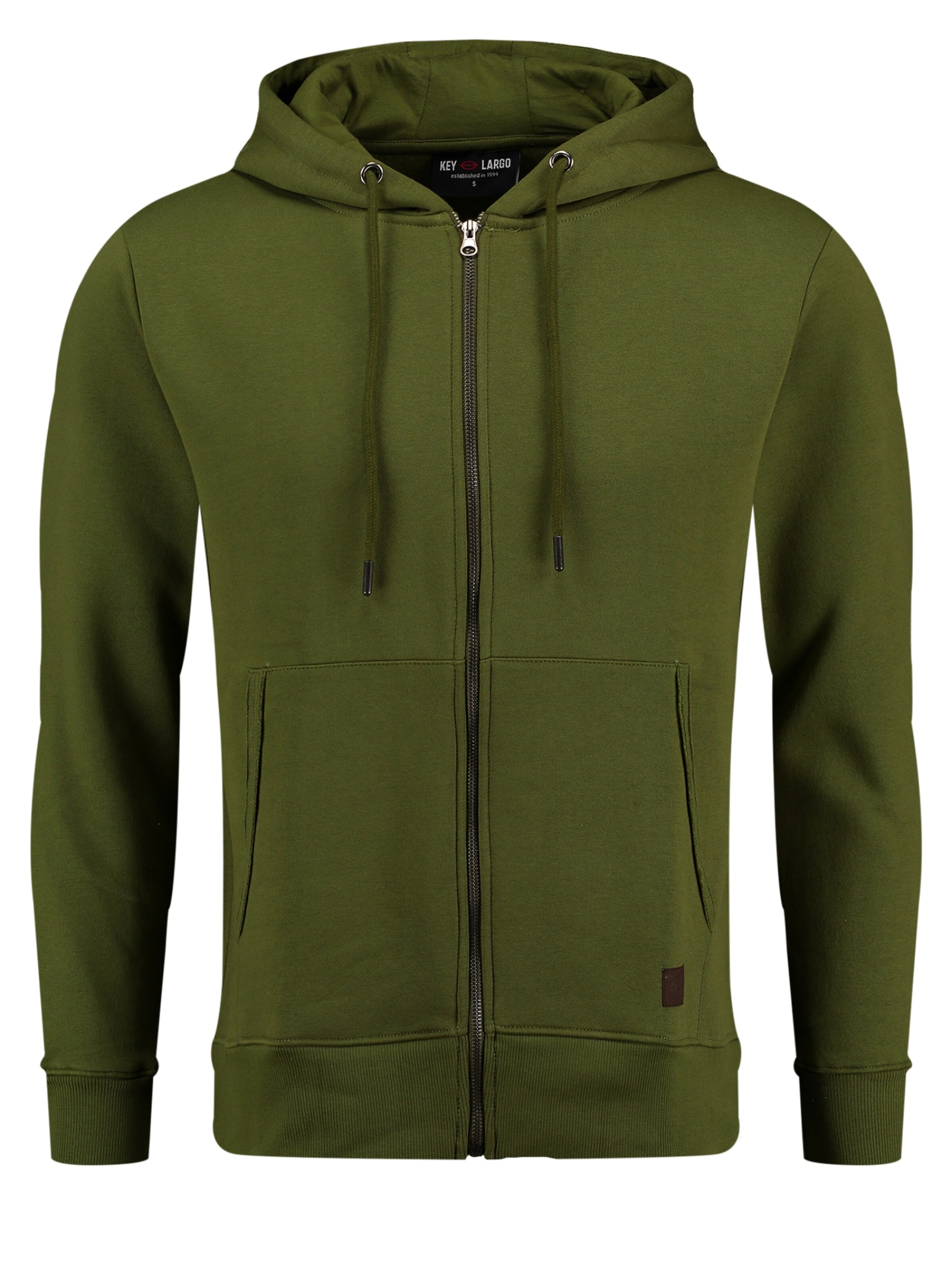 Key Largo Sweatjakke 'CONFIDENCE' i grøn: forside