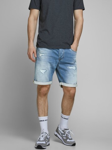 JACK & JONES Slimfit Jeans 'Rick' in Blauw: voorkant