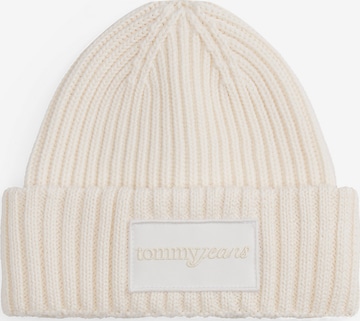 Bonnet Tommy Jeans en beige : devant