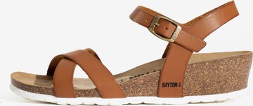 Bayton Sandaler med rem 'Canberra' i brun: forside