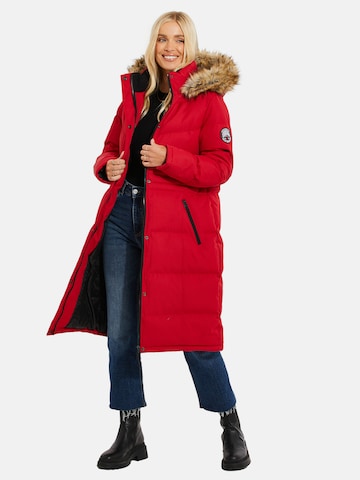 Manteau d’hiver 'Arnie' Threadbare en rouge