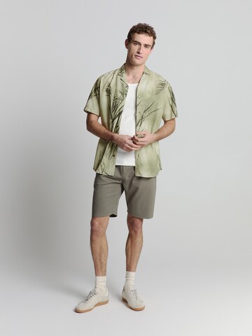 No Excess Regular Fit Hemd in Grün