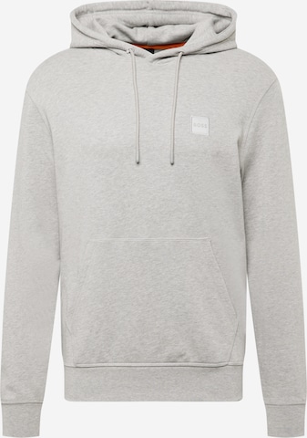 BOSS Orange - Sweatshirt 'Wetalk' em cinzento: frente