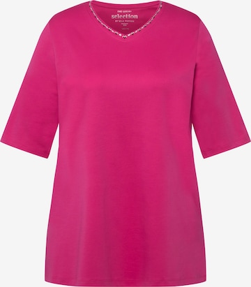 T-shirt Ulla Popken en rose : devant