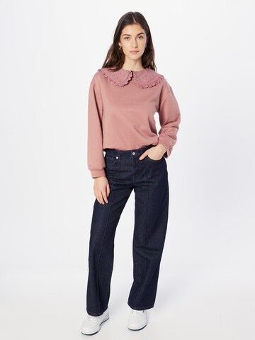 Sweat-shirt 'Broderie' Dorothy Perkins en rose