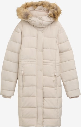 TOM TAILOR Pitkä talvitakki värissä beige: etupuoli