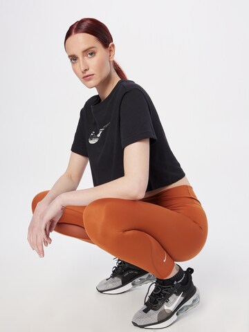 NIKE Functioneel shirt 'Swoosh' in Zwart